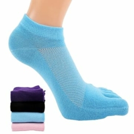 FULLANT 4 Paar Frauen Mesh Laufsocken / Sportsocken, 5-Zehen-Socken