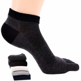 FULLANT 5-Zehen-Socken Herren Sport Socken laufende Zehen Socken / Sportsocken, 5 Paar