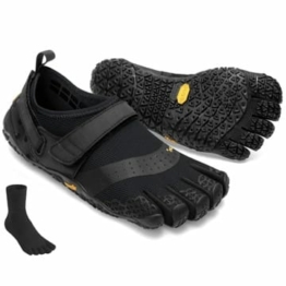 Fivefingers Vibram V-Aqua Men black - S E T - Herren Wassersport-Zehenschuh/Aquaschuh mit GRATIS Zehensocken