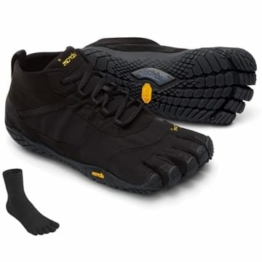 Fivefingers Vibram V-Trek Women Schwarz - S E T - Damen Trekking- / Wandern- Zehenschuh/Barfußschuh mit GRATIS Zehensocken