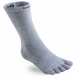 Injinji Liner Crew Zehensocken, Herren, grau