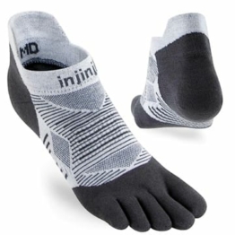 Injinji Run Original Weight No Show Zehensocken Gray grau Laufsocken