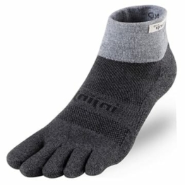 Injinji Trail Herren Halbhohe Socken mit separaten Zehen - granit Zehensocken