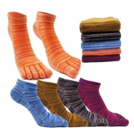 MOAMUN 5 Paar Frühling Fünf Finger Zehensocken Für Herren Frauen Baumwolle, Damen Casual Low Cut Socken Weich & Atmungsaktiv