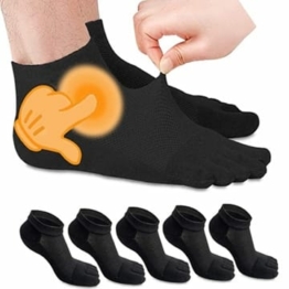 MOAMUN 5 Paare Männer Zehen Socken Low Cut fünf Finger Socken weichen und atmungsaktiven niedrig geschnittene Baumwollsocken für Männer