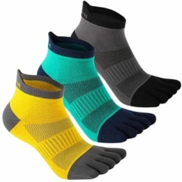 MeiKan Zehensocken,Laufsocken für Herren&Damen, 3 Paar Unisex Sneaker Sportsocken