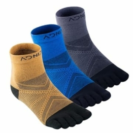 OrrinSports Zehensocken für Damen Herren 3 Paar Laufsocken 5 finger socken athletische Zehensocken