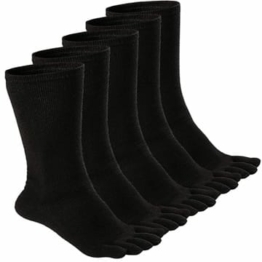 Zehensocken Herren Baumwolle Fünf Finger Socken Männer Socken mit Zehen für Sport Laufende, EU 39-45, 5 Paare