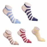 Panegy Damen 5 Paar Atmungsaktiv Sneaker-Zehensocken Sportsocken für Größe 36 bis 39 - Bonbon Farben