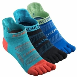 TRIWONDER Zehensocken, Adult Socken, Atmungsaktiv Sportsocken für Laufen Joggen Fitness (Blau + Hellblau + Schwarz)