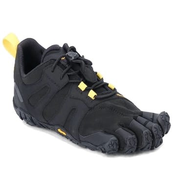 Vibram FiveFingers 19W760136 V-Trail 2.0, Damen Traillaufschuhe, Schwarz (Black/Yellow)