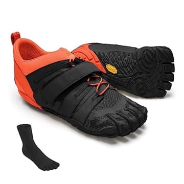 Vibram Fivefingers V-Train 2.0 Men + Zehensocke, Black/Orange